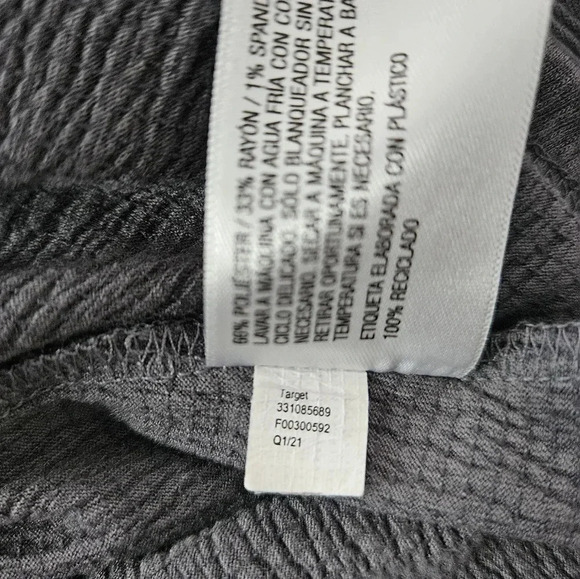 Wild Fable Tie-Strap Babydoll Textured Knit Dress grey size‎ small - Picture 6 of 7